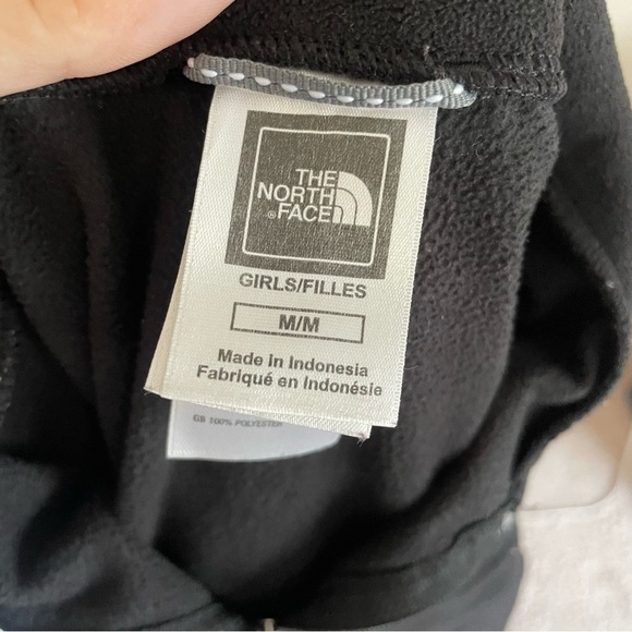 The North Face  Black TKA 100 Kids 1/4 Zip Fleece Pullover Girls Medium - Picture 2 of 5